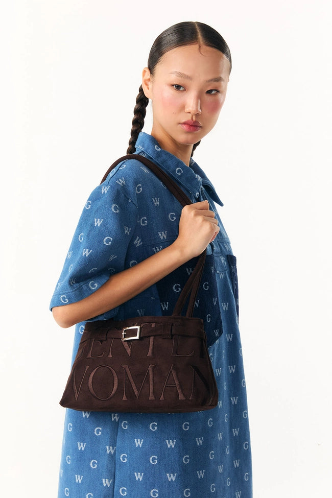 SUEDE BALLERINA Bag : Dark Brown