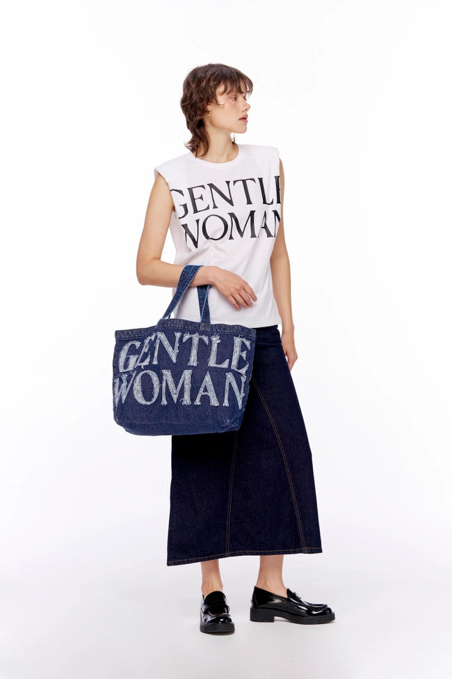 GW Denim Tote Bag : Navy