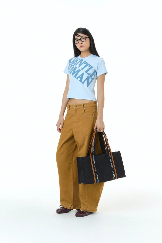 GW Logo Strap Shoulder Bag : black