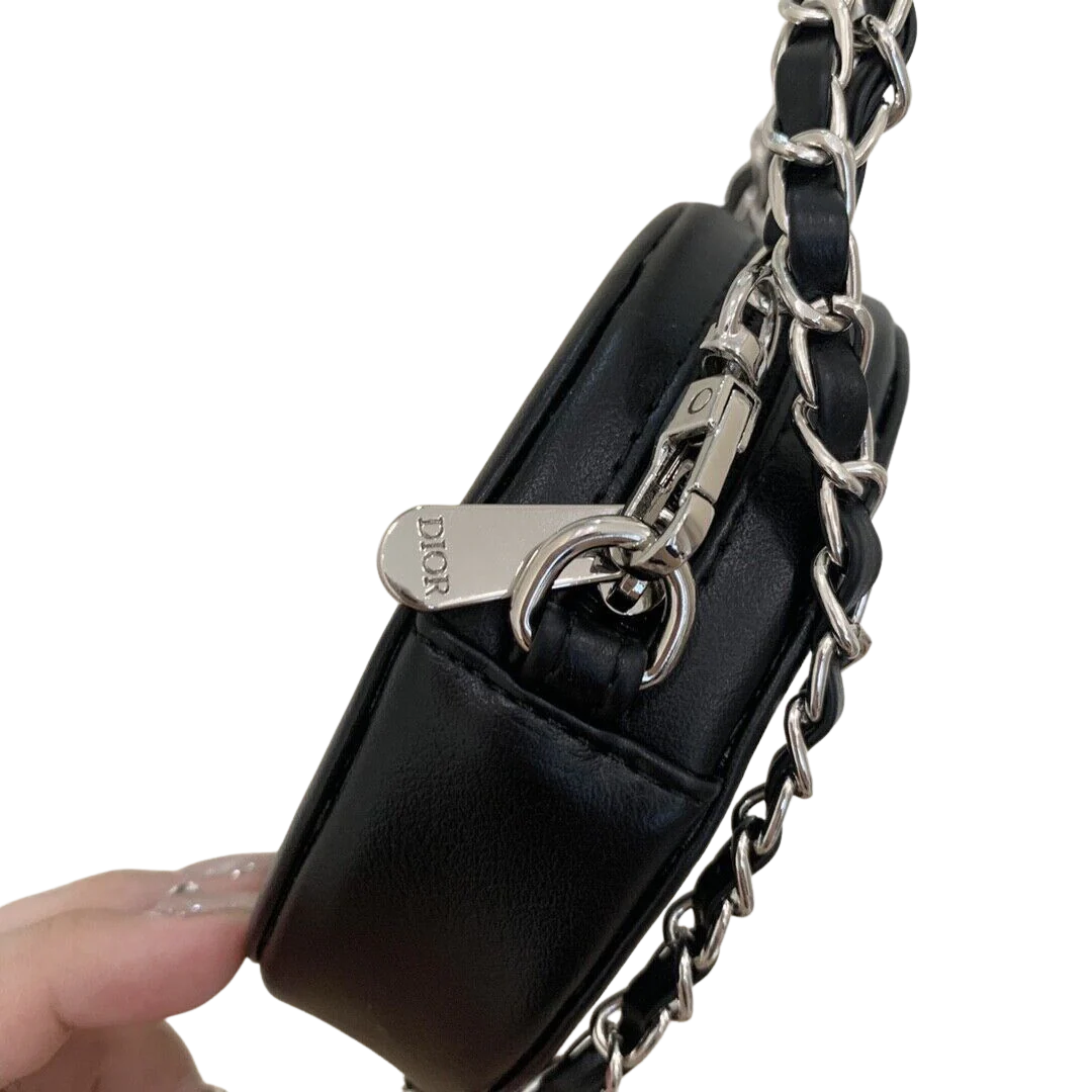 Dior Beauty Vanity Round Bag with Sling Chain