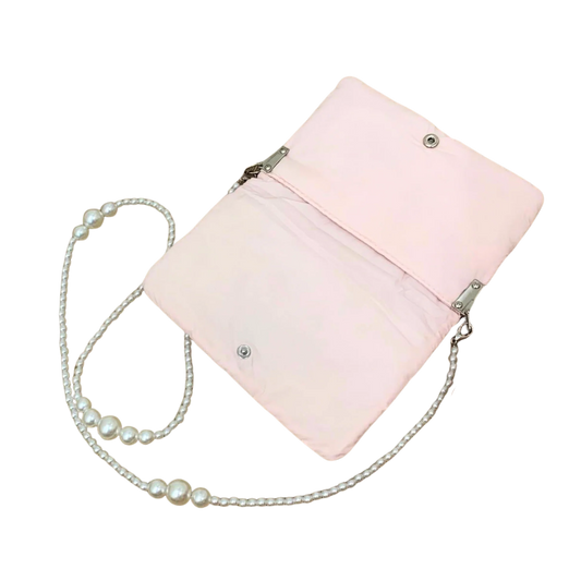 Dior Pink Pouch with Pearl Chain Strap