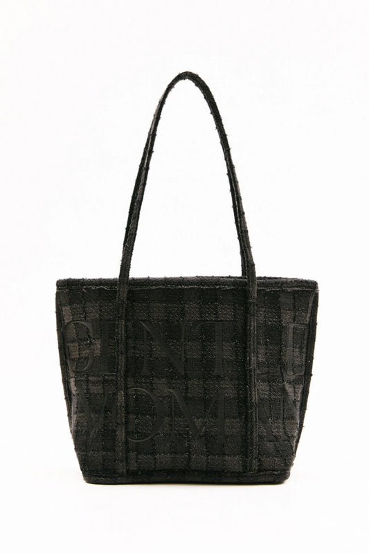 Gingham Soiree Hauler Bag : Black