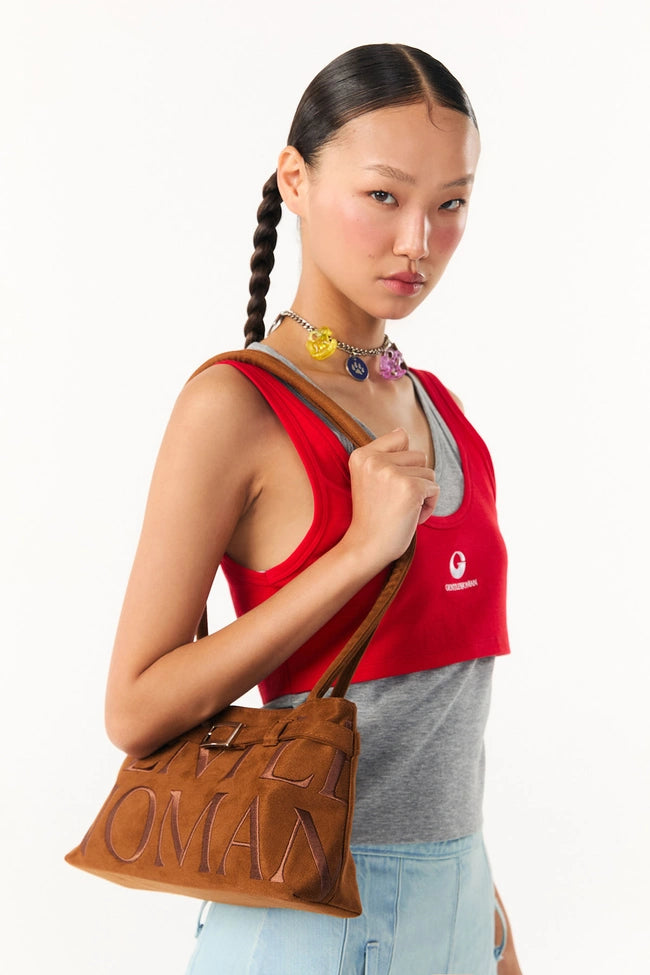 SUEDE BALLERINA Bag : Brown
