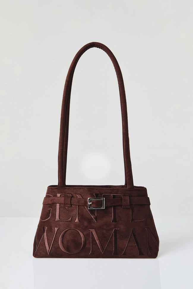 SUEDE BALLERINA Bag : Dark Brown