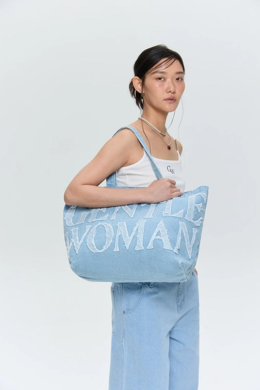 GW Denim Tote Bag : Sky Blue