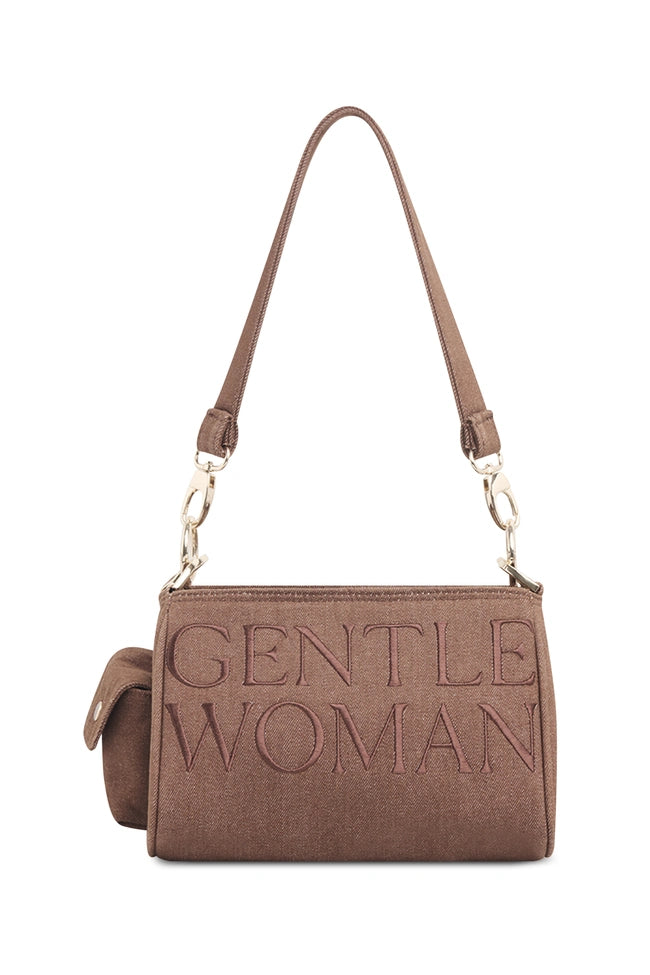 Gentlewoman Double Shoulder Bag : BROWN
