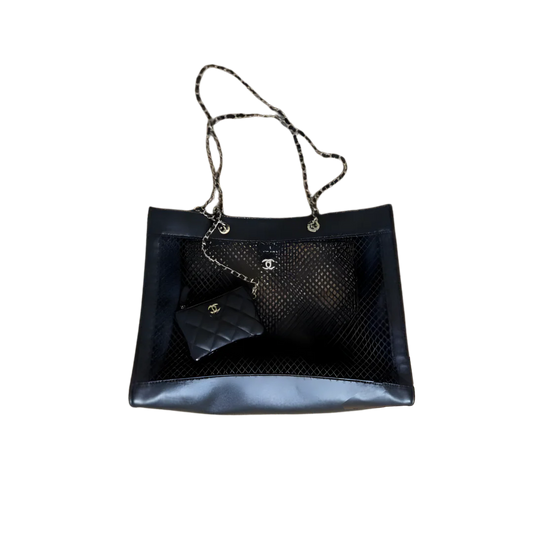 Chanel Mesh Tote Bag with Card Wallet