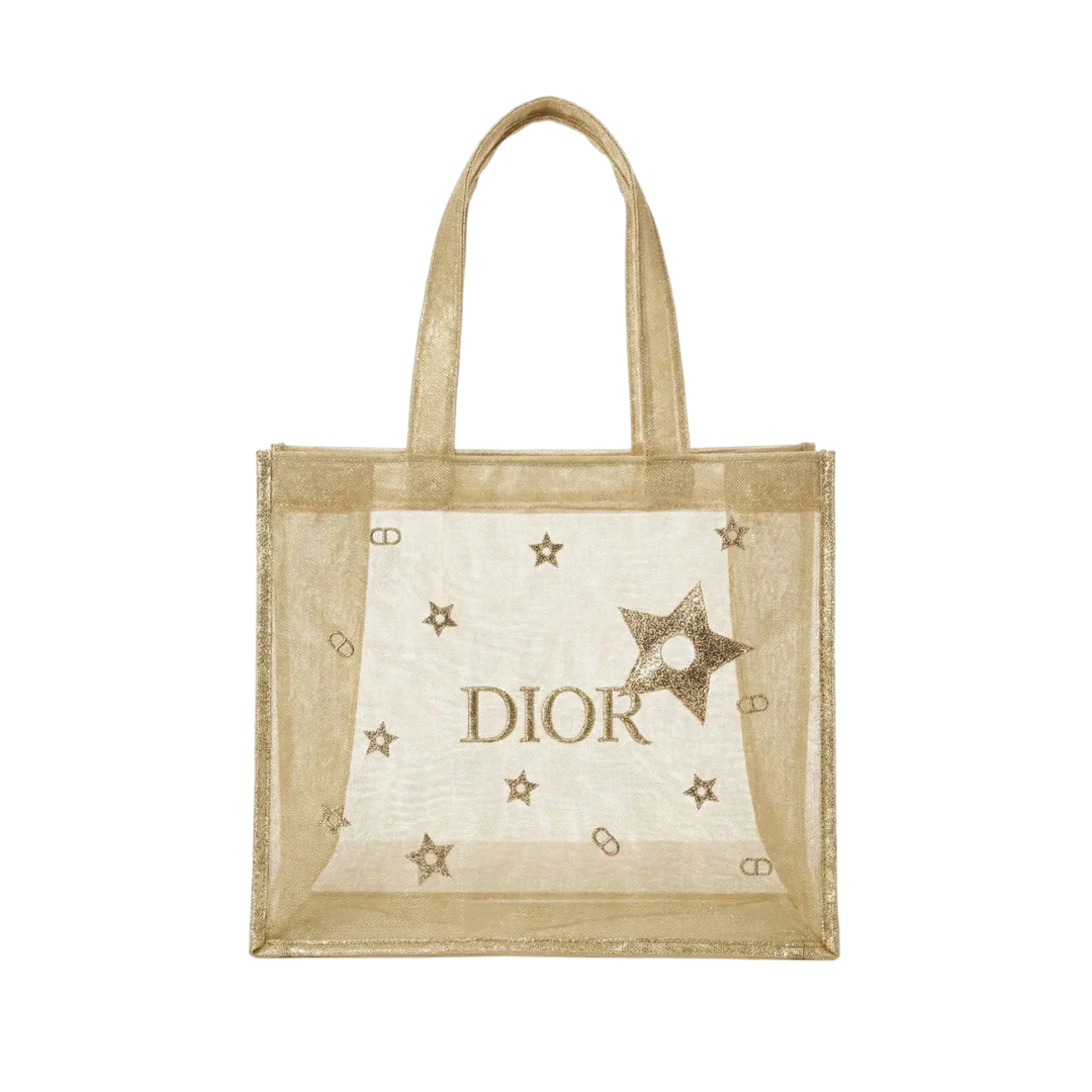 Dior Beauty Embroidered Star Tote Bag