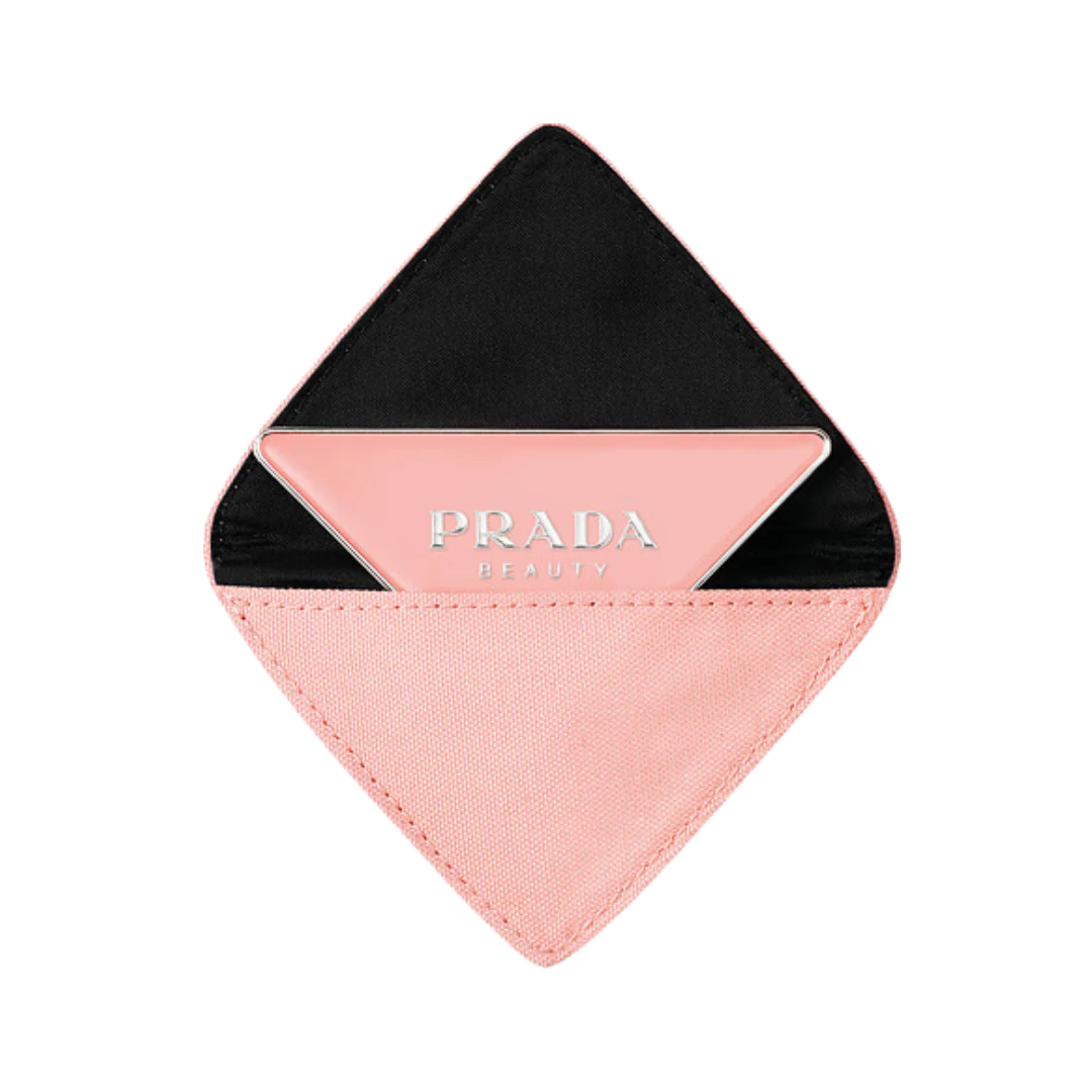 Prada Beauty Triangle Mirror with Pink Case